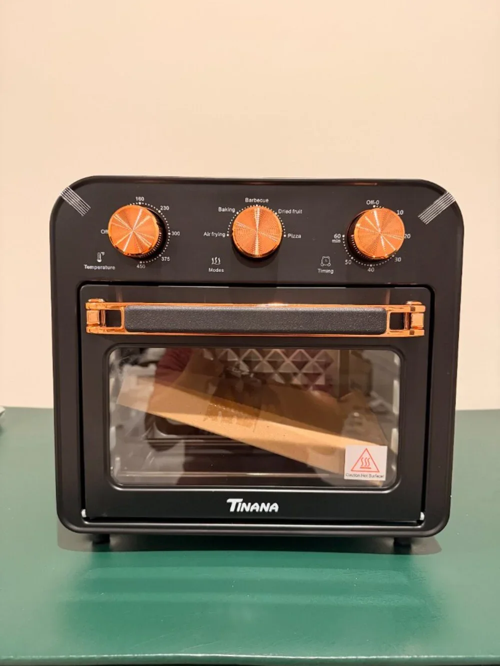 Tinana 5-in-1 Air Fryer Toaster Oven, 1300W, 17 Quart, Oil-Less Cooking Combo